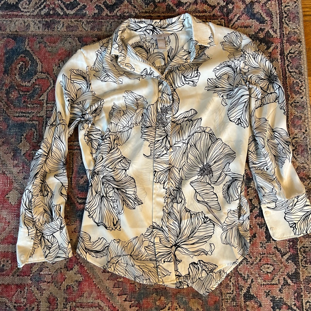 H&M oversized button up shirt